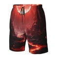 thumbnail image 4 of Logiee Red Moon Lava Print Mens Swim Trunks Quick Dry Board Shorts,Breathable Hawaii Beach Shorts Swimwear Bathing Suits-X-Large, 4 of 6