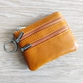 thumbnail image 3 of European and American Genuine Leather Coin Purse Ladies Home Zipper Key Bag Multifunctional Card Bag Coin Coin Coin Bag, 3 of 5