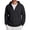 Black, variant on Mens Casual V Neck Hoodies Preppy Y2K Drawstring Hooded Sweatshirts Solid Color Pullover Shirts with Hood