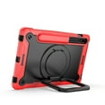 thumbnail image 3 of For Samsung Tab S8 / Tab S7 Tablet Tough Hybrid Rotating 360 Degree Kickstand - Red+Black, 3 of 3