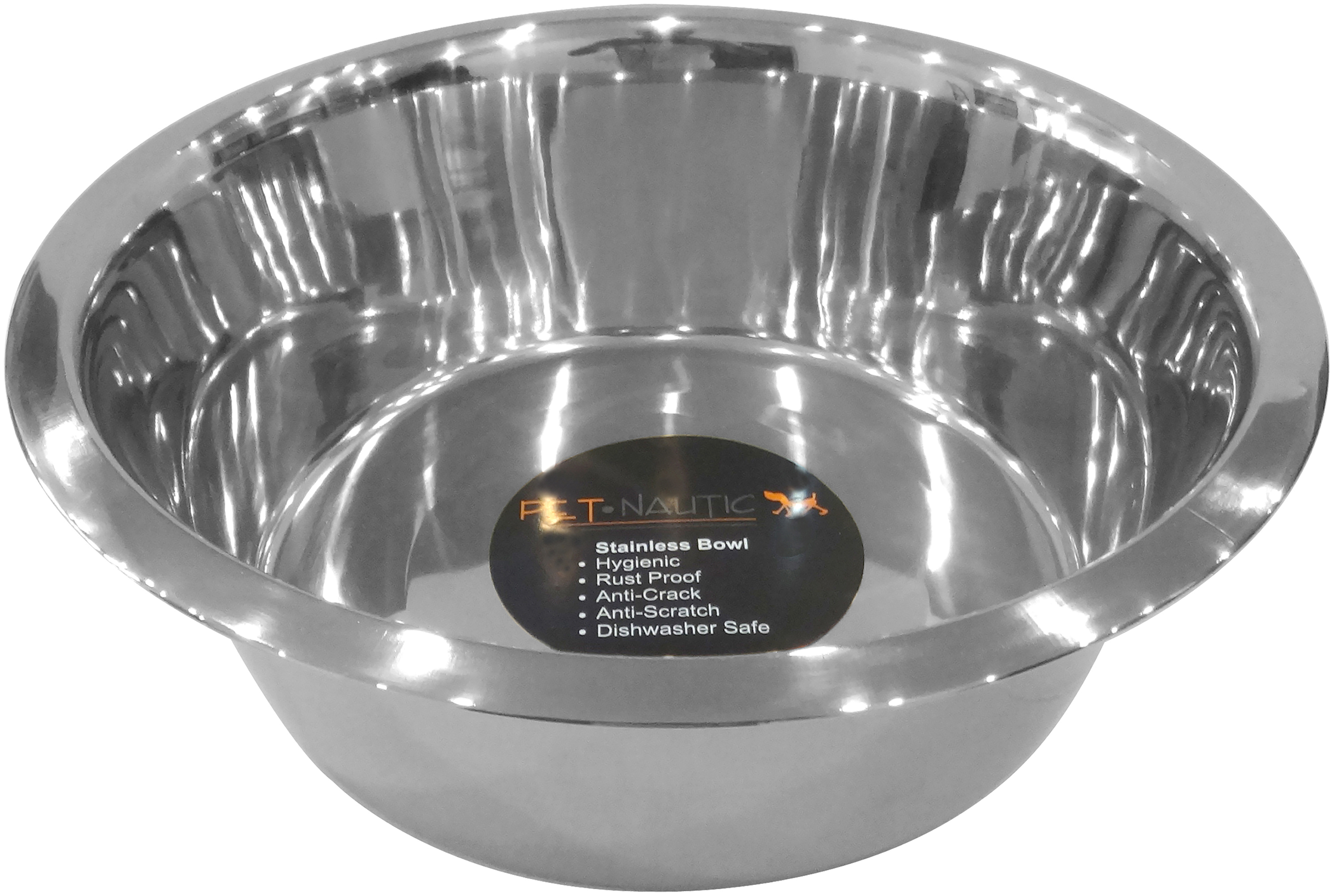 Pet Nautic Standard Feeding Dog Bowl 5QtStainless Steel