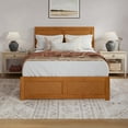 thumbnail image 2 of AFI Canyon Light Toffee Wood Platform Bed with Matching Footboard & TXL Trundle, Queen, 2 of 12