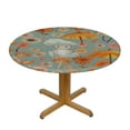 thumbnail image 3 of ONETECH Mushrooms Round Tablecloth,Groovy Hippie Flowers Circle Table Cloth Polyester Waterproof Table Cover for Home Kitchen Dining Party Pinic Patio Outdoor Decor, 3 of 7