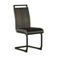 thumbnail image 5 of Set of 4 Dining Chairs, Modern Chair with PU Faux Leather Upholstered, High Backrest, C-shaped Metal Leg Supports, Office Chair for Dining Room, Club, Patio, Black, 5 of 9