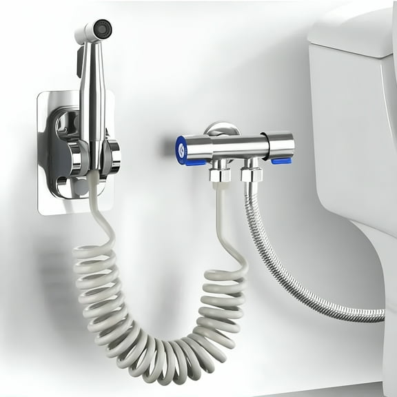 ACDANC Stainless Steel Handheld Bidet Sprayer,Portable Bidet Tap With 1.5m Shower Hose And Bathroom Holder Multicolour