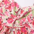 thumbnail image 5 of XIAONU Floral Print Spaghetti Strap Maxi Dress For Women Front Cutout Tiered Vacation Dress, 5 of 7