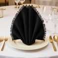 thumbnail image 3 of Unique Bargains 6Pcs Cotton Reusable Dinner Cloth Napkins Black 18x18inch, 3 of 6