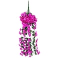 thumbnail image 1 of Vid de flores artificiales para colgar en la pared, decoración floral, vid violeta artificial, decoración para el hogar, hotel, púrpura tholdsy HA6541-02B, 1 of 6