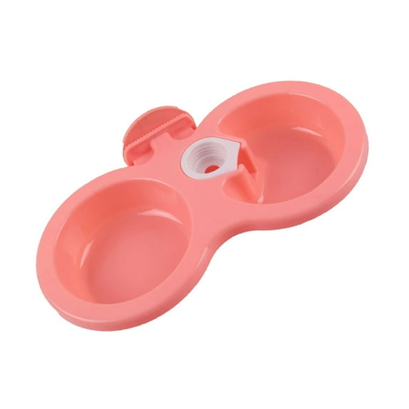 SSBSM Pet Hanging Dual Bowl - Cat Kitten Dog Puppy Food Water Container - Drinking Feeder - Hanging Pet Bowl - Dual Food and Water Feeder