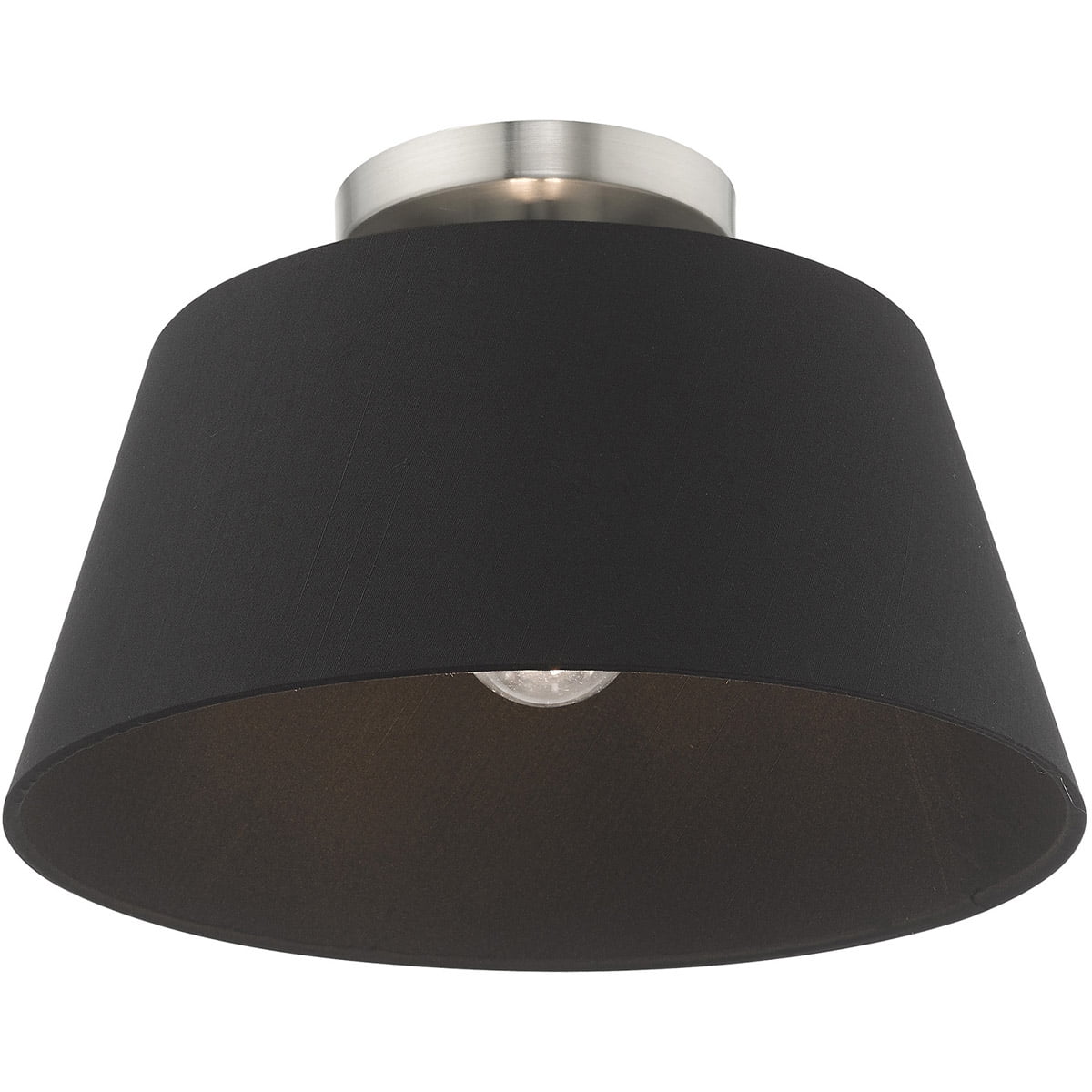 1 Light Brushed Nickel Ceiling Light fixture with Steel base material