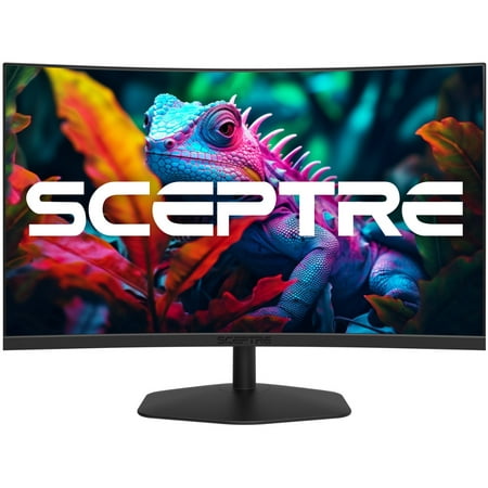Sceptre Curved 24-inch Gaming Monitor 1500R DisplayPort HDMI X2 Eye Care 100% sRGB Build-in Speakers, 1ms 100Hz Machine Black 2024 (C248W-FW100T series)