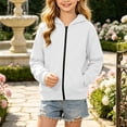 thumbnail image 5 of fatyb Fashion Hoodies for Boys Girls Full Zip up Sweatshirt Kids Comfortable Hooded Jacket with Pockets, 5 of 7
