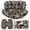 Brwon Leaves, variant on OKYUK Swing Egg Chair Cushion, Waterproof Rocking Chair Pad, Oversized Hammock Chair Pad, Multifunctional Wicker Egg Lounge Chair Soft Cushion Indoor Outdoor, Gray