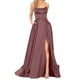 thumbnail image 3 of Vestidos de invitada de boda Prolriy para mujer 2024, elegantes vestidos largos sin espalda para mujer, de satén Crisn, con espagueti, para fiesta de graduación, vestido de fiesta de noche con, 3 of 6