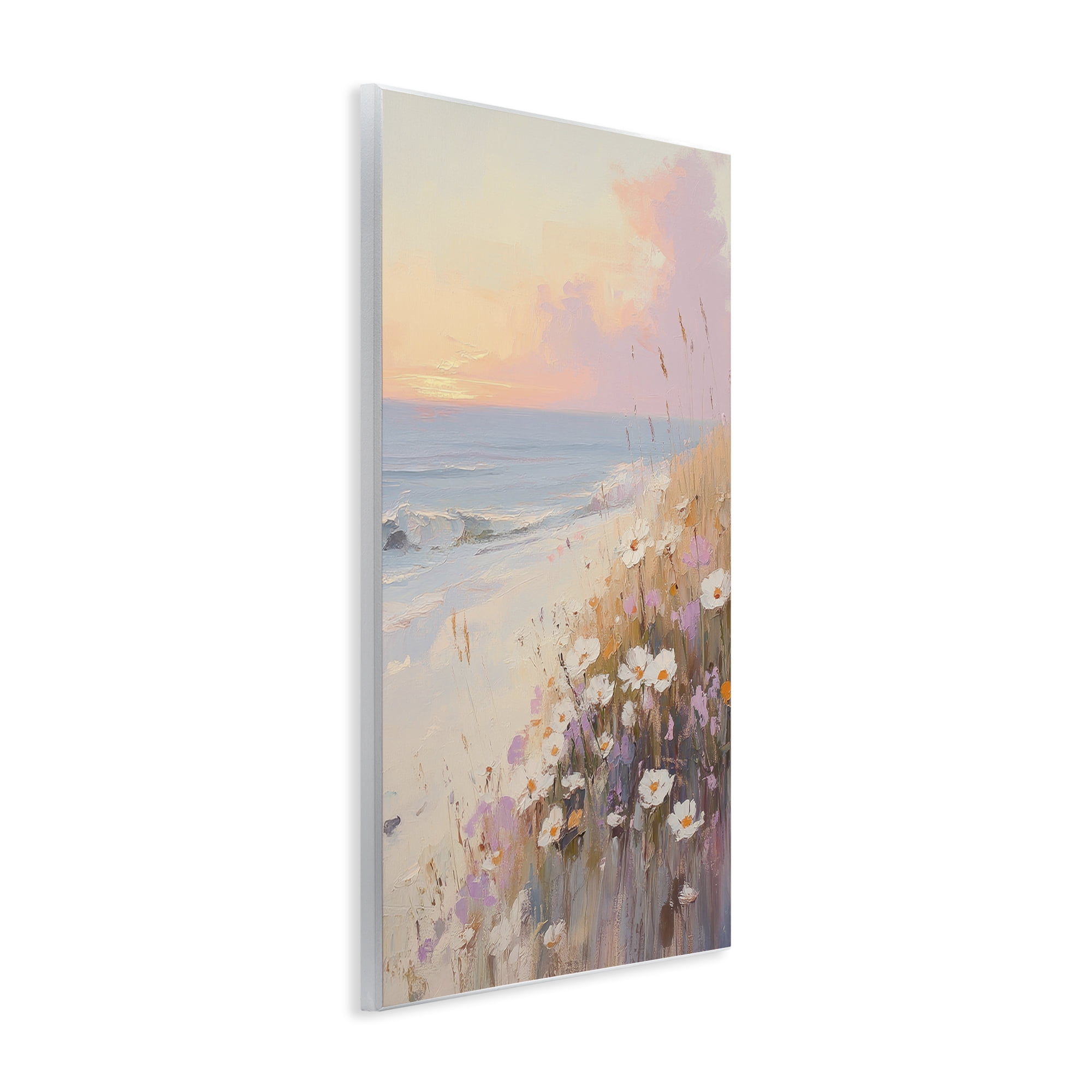Stupell Industries Pastel Sunset Wildflowers By Sea Wall Plaque Art, design by Sisi and Seb