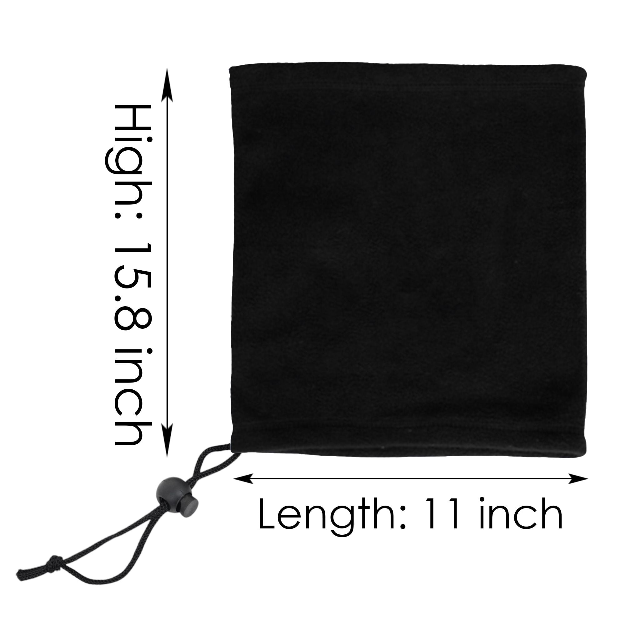 Winter Neck Warmer Fleece Gaiter Neck Cover Balaclava Outdoor Windproof Face Cover Mask for Women Men- Black