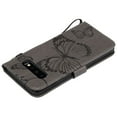 thumbnail image 6 of Samsung Galaxy S10 Plus Wallet Case, Dteck Embossed Butterfly Flip PU Leather Folio Stand Case Cover Built-in Card Slots & Money Pocket, with wrist Strap, For Samsung Galaxy S10+, Gray, 6 of 6