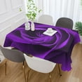 thumbnail image 5 of Unbreakable Square Tablecloths with Dust and Wrinkle Resistance-54x72In, Purple Rose Wedding Kitchen Picnic Buffet Holiday Party House Decor, 5 of 7