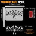 thumbnail image 2 of Racing Flags Stencil 8.3x11.7" PET Race Checkered Flag Painting Stencils Car Racing Flags Drawing Large Stencils Reusable Wall Decoration Templates for DIY Projects Airbrush Crafts, 2 of 9
