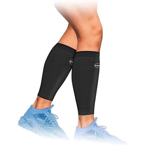 Dr. Scholl's Compression Calf Sleeve, Copper-Infused, Breathable Fabric for Pain Relief & Support (2-Pack Sizes S/M)