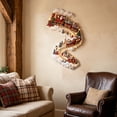 thumbnail image 4 of Vintage Lighted Christmas Wall Decoration with a Santa Train on a Snowy Track, Cascading LED Hanging Pendant with Soft Snow Look Clusters for Hallway and Entryway Decor (Red Green), 4 of 5