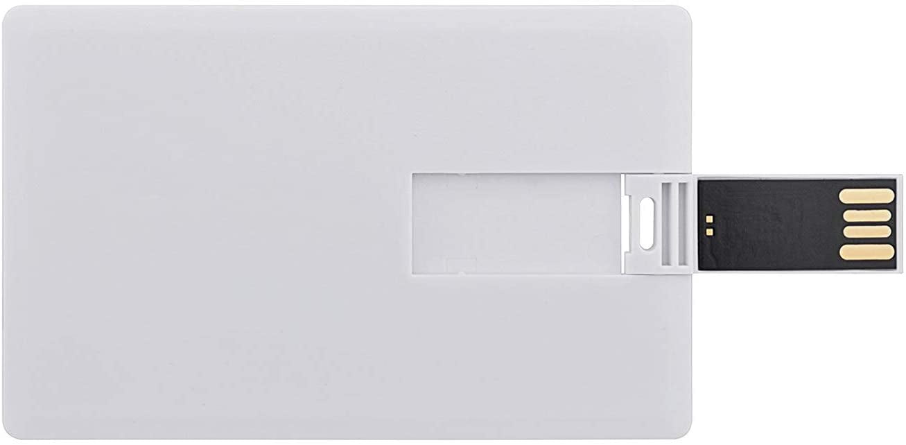 Credit Card USB2.0 Flash Drive 512MB 50 Pack Business Card Bank Card Shape Flash Drive Memory Stick Key Credit USB Drive White