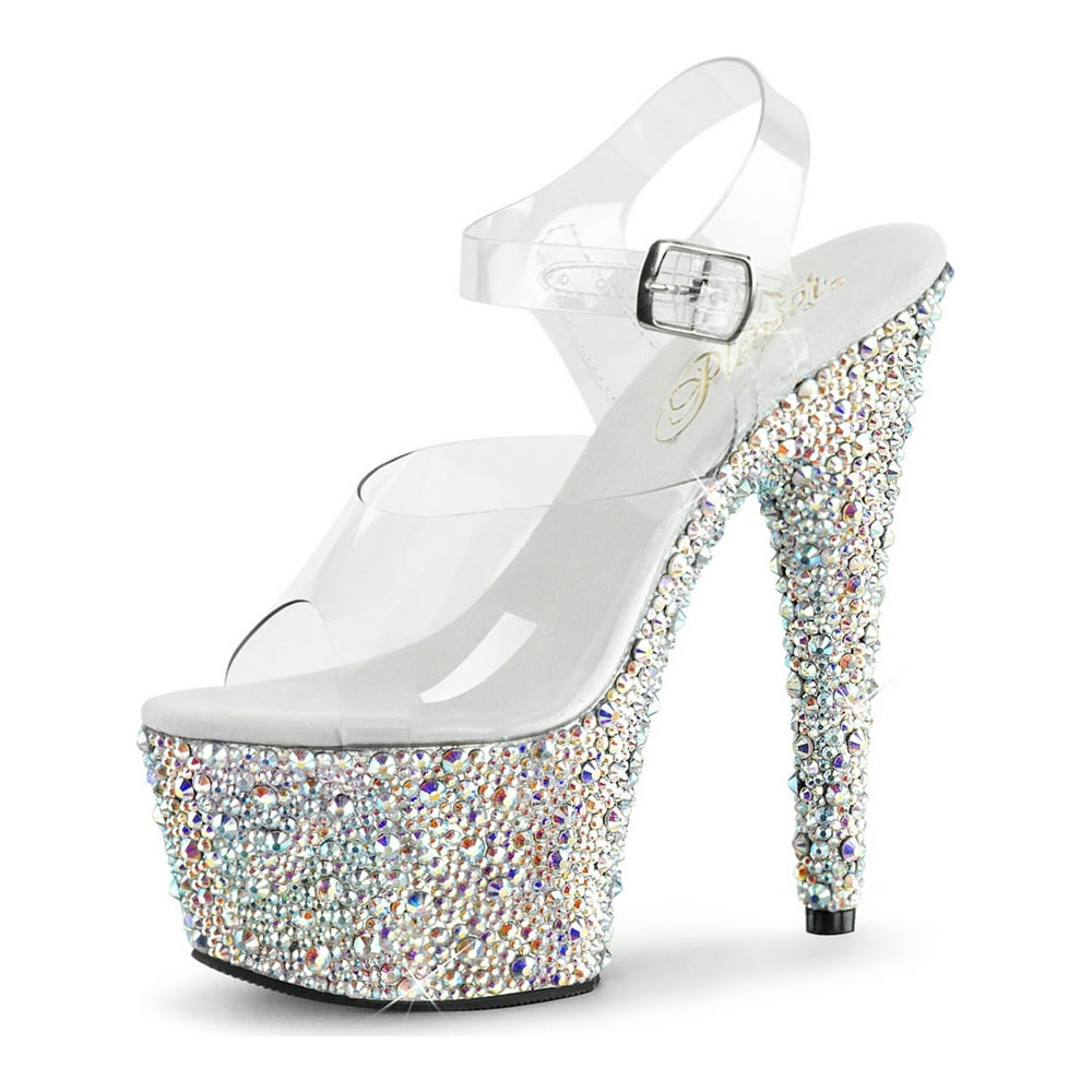 casual rhinestone platform heel sandals