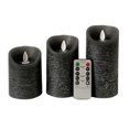thumbnail image 1 of Velas LED de 3 piezas, luz parpadeante, control remoto, lámpara electrónica con pilas, decoración navideña para el hogar, color negro Vogacara HA002726-02B, 1 of 6