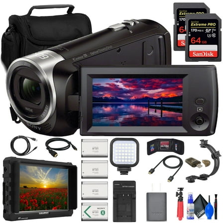 Sony HDR-CX405 HD Handycam + 4K Monitor + 2 x 64GB Card + Bag + More