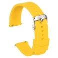 thumbnail image 1 of Correa de reloj de silicona Uxcell de 20 mm, correa de goma suave con hebilla de acero inoxidable chapada para hombres y mujeres, amarilla, 1 of 7