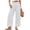 White, variant on Womens Cotton Linen Pants Casual Button Up High Waisted Wide Leg Trousers Business Offices Trousers Straight Pants Trouser Summer Clothes Beige L