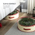 thumbnail image 6 of 2-Pack Christmas Wreath Storage Container 24"- Artificial Christmas Wreath Storage, Solid Handles, Dual Zipper, And Straps, Holiday wreath Storage Bag, Non Woven PVC Clear Top Fabric For Transparency, 6 of 7
