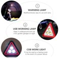 thumbnail image 4 of Luz de trabajo COB de 1 pieza, luz de advertencia triangular de carga USB, semáforo (negro rojo), 4 of 5