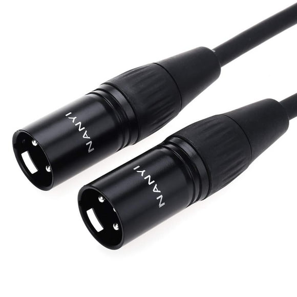 NANYI Microphone Cable XLR to XLR Patch Cables, 3-Pin XLR Male to Male mic Cable DMX Cable Patch Cords with Oxygen-Free Copper, 16Feet