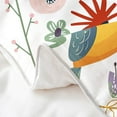 thumbnail image 5 of Kawaii Colourful Birds 100% Organic Cotton Duvet Cover ,Cartoon Animal Comforter Cover,Groovy Flower Leaves Bedding Set,Botanical Plants Bedspread Cover 2pcs Twin, 5 of 6