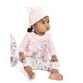 thumbnail image 3 of Disney Baby Wishes + Dreams Minnie Mouse Infant Baby Take Me Home Hat, Long-Sleeve Tee, and Pants Outfit Set, 3-Piece Sizes Preemie-6 Months, 3 of 10