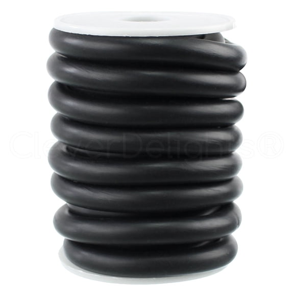 3/8" Solid Rubber Cord - 25 Ft - Buna 70 Durometer - Black .375" Round - O-Ring