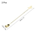 thumbnail image 2 of Bar Spoon Cocktail Mixing Spoon, 2Pack 12" Stainless Steel With Spiral Pattern for Coffee Beverage, Gold, 2 of 6