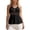 Black, variant on uvwlwu Women's Crochet Lace Halter Tank Top Eyelet Hem Peplum Sleeveless Casual Summer Camisole,S