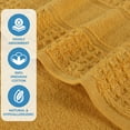 thumbnail image 6 of BNM Napa Zero Twist Cotton Waffle Hand Towel Set of 6, Yellow Gold, 6 of 12