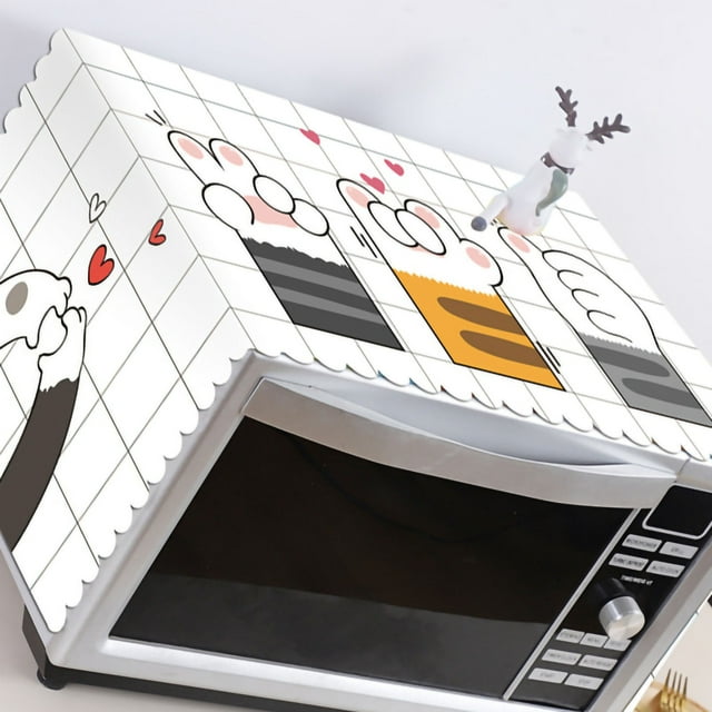 Housse de Four Tissu Housse de Four Housse de Micro-Ondes Housse Anti-Poussière Pièces Accessoires Micro-Ondes Housse de Micro-Ondes Tissu Four Mignon Universel Anti-Huile Style Nordique Pièces Simples