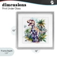 thumbnail image 4 of Stupell Industries Bohemian T-Rex Among Palm Trees Gray Framed Print Under Glass, 13 x 13, by Creative Studio, 4 of 8
