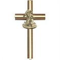 thumbnail image 3 of 6 inch Guardian Angel Cross, Walnut w/ Antique Gold inlay, 3 of 3