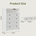 thumbnail image 2 of 4 Drawer Wooden Dressers for Bedroom with LED Lights & Charging Station, Modern Nightstand for Bedside, Wood Chest of Drawers Storage Organizer for Living Room, Hallway, Closet (White), 2 of 9