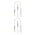 thumbnail image 2 of ZLight Cable For Car Computer Headphone Remote Control 3 .5MM Audio Cable For Speaker With Microphone silver 2Set, 2 of 6