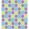 thumbnail image 3 of Abstract Duvet Cover Set, Seamless Pattern with Citrus Like Lemon Lime Tangerine Orange Print, Decorative 3 Piece Bedding Set with 2 Pillow Shams, Calking Size, Pale Green and Violet, by Ambesonne, 3 of 3