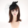 thumbnail image 2 of Fascinator Hat Feather Party Pillbox Sombrero Flor Derby Sombrero para Mujer , 2 Colco fascinator diadema con velo, 2 of 8