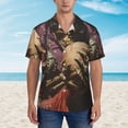 thumbnail image 5 of Picia Eerie Skull Holding Another Gentle Cotton Regular Fit Short Sleeve Casual Hawaiian Shirt for Men-Small, 5 of 8