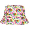 thumbnail image 4 of CoCopeaunts Colorful Tie Dye Bucket Hat for Women Rainbow-Vortex Bucket Cap Summer Sunscreen Fashion Reversible Fisherman Hat, 4 of 8