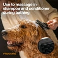 thumbnail image 4 of Fiskars Pet Massage Brush, Gentle Silicone Bristles for Deshedding, 4 of 10